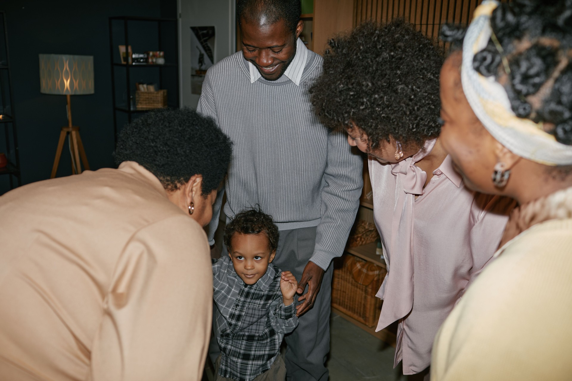 Smiling Family Enjoying Time Together Indoors